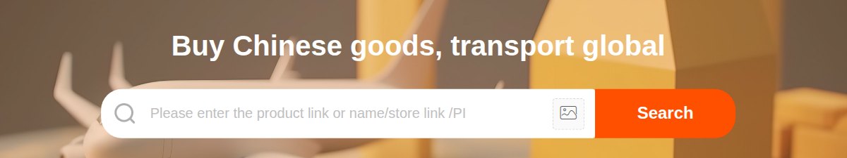 Kakobuy-zoekbalk: een Taobao-, 1688- of Weidian-link plakken